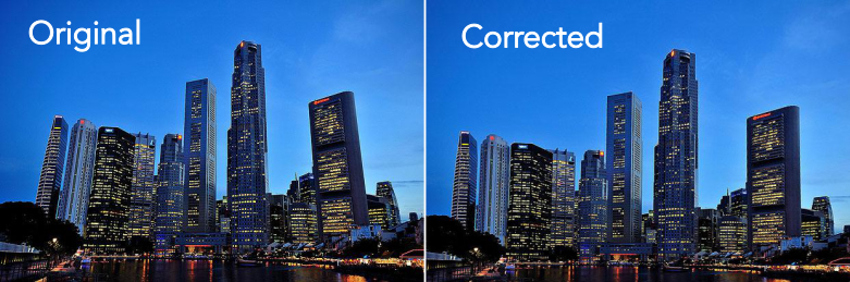 Corrected keystone effect